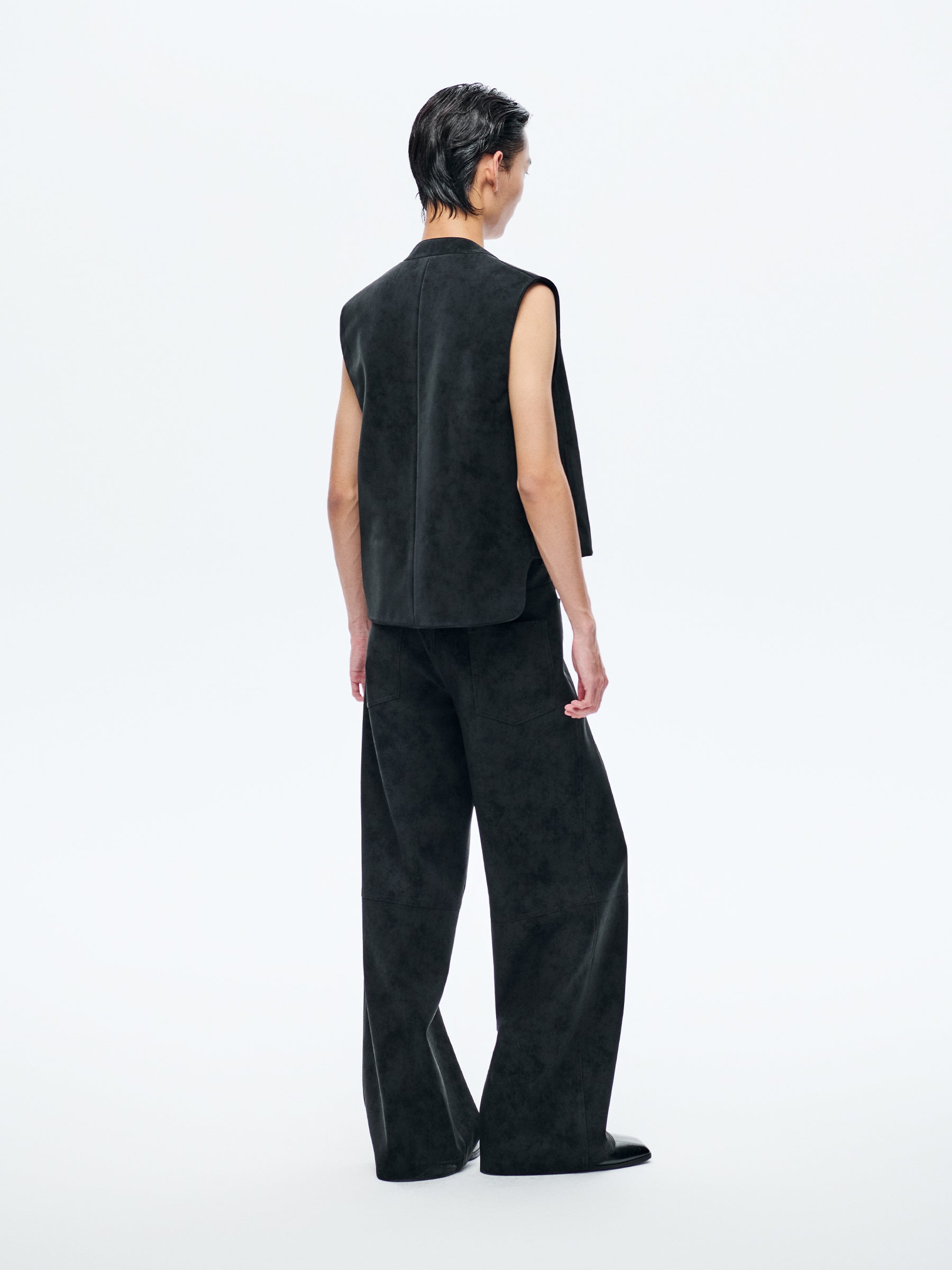 BLACK SUEDE VEST