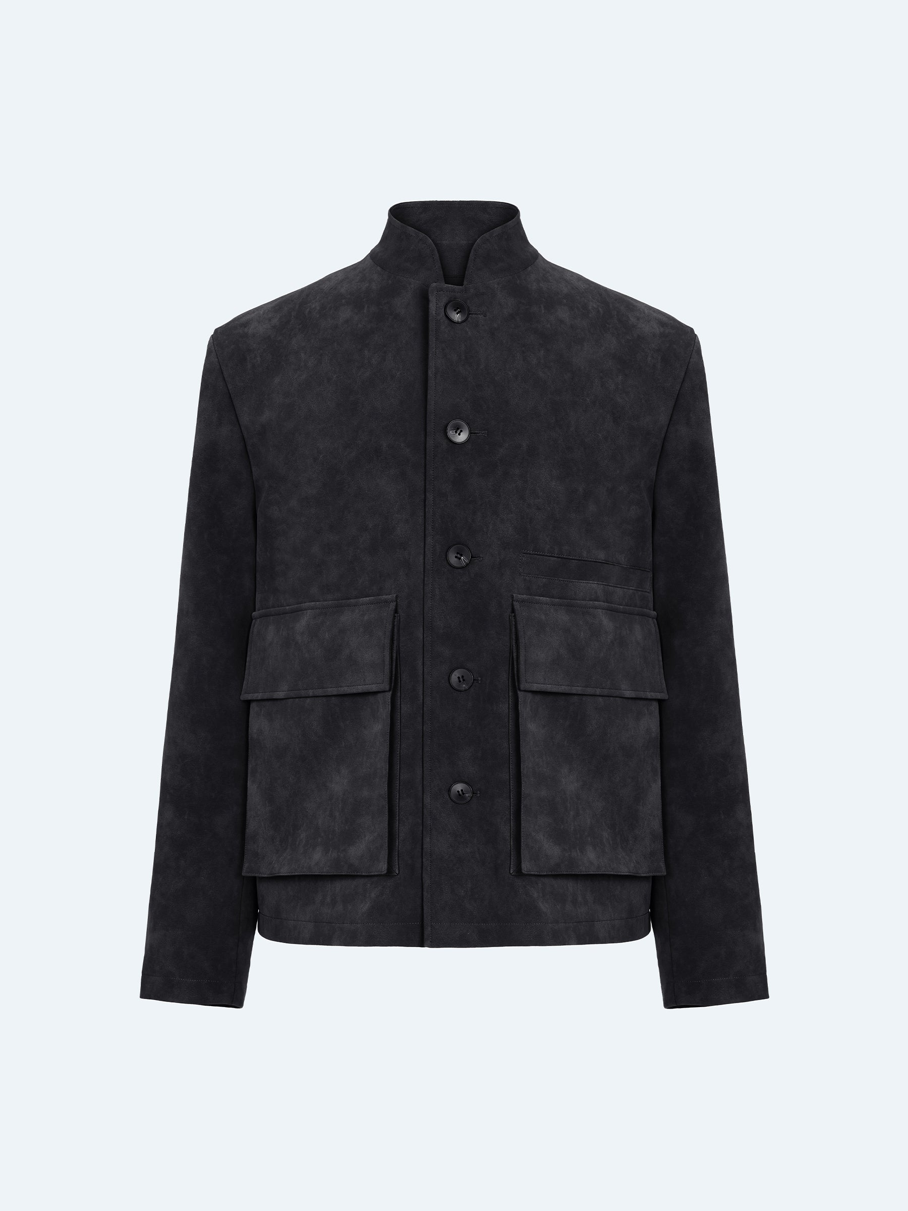 BLACK SUEDE FIELD JACKET