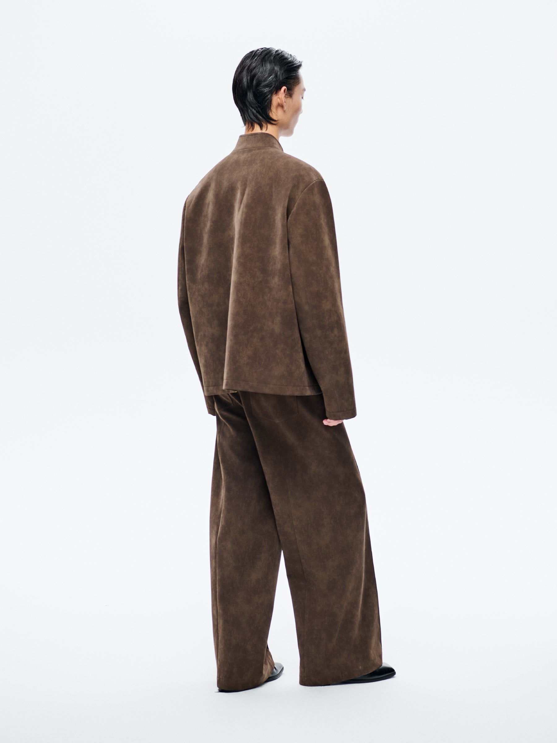 BROWN SUEDE FIELD JACKET