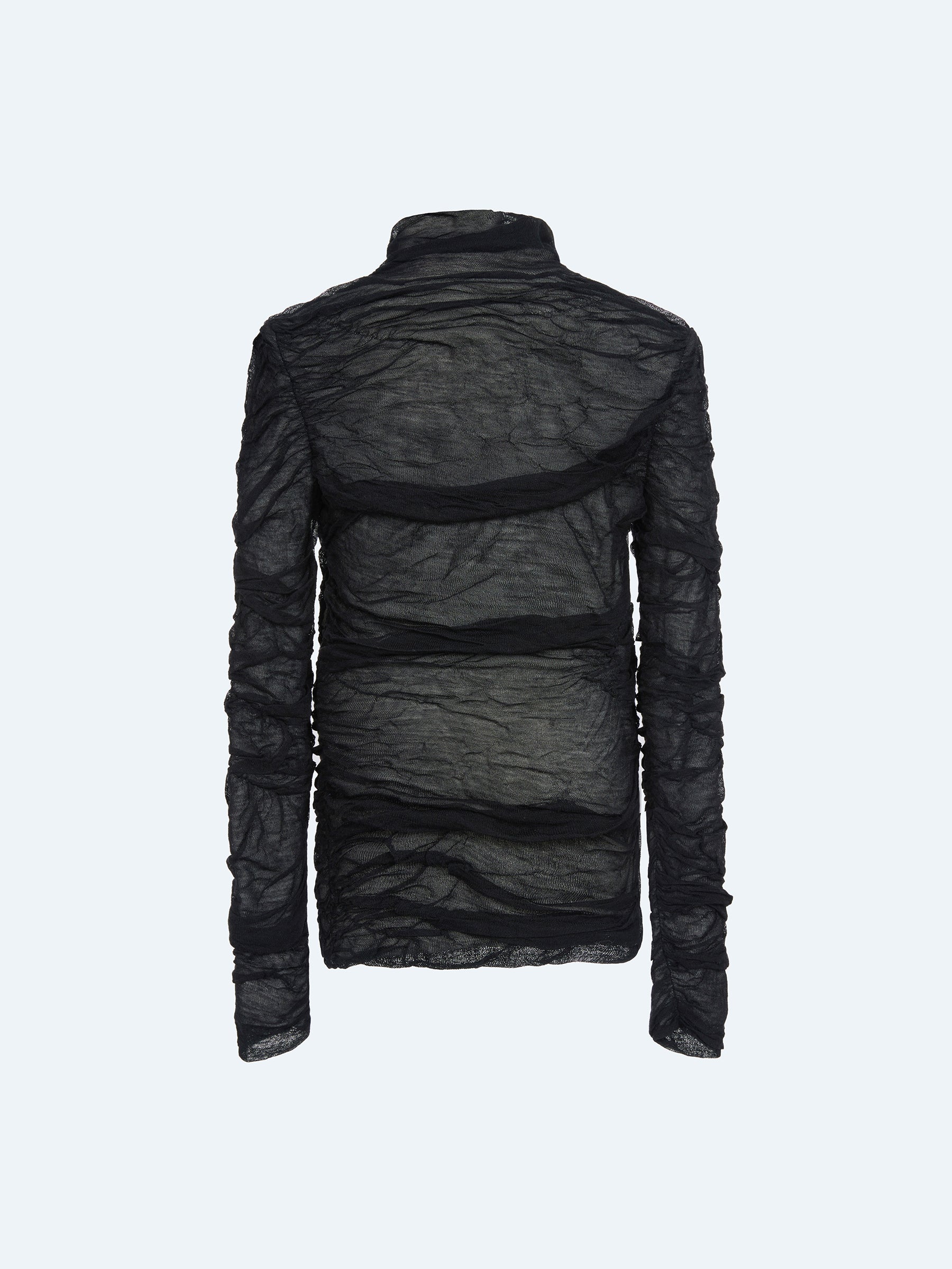 BLACK SILK TURTLENECK SWEATER