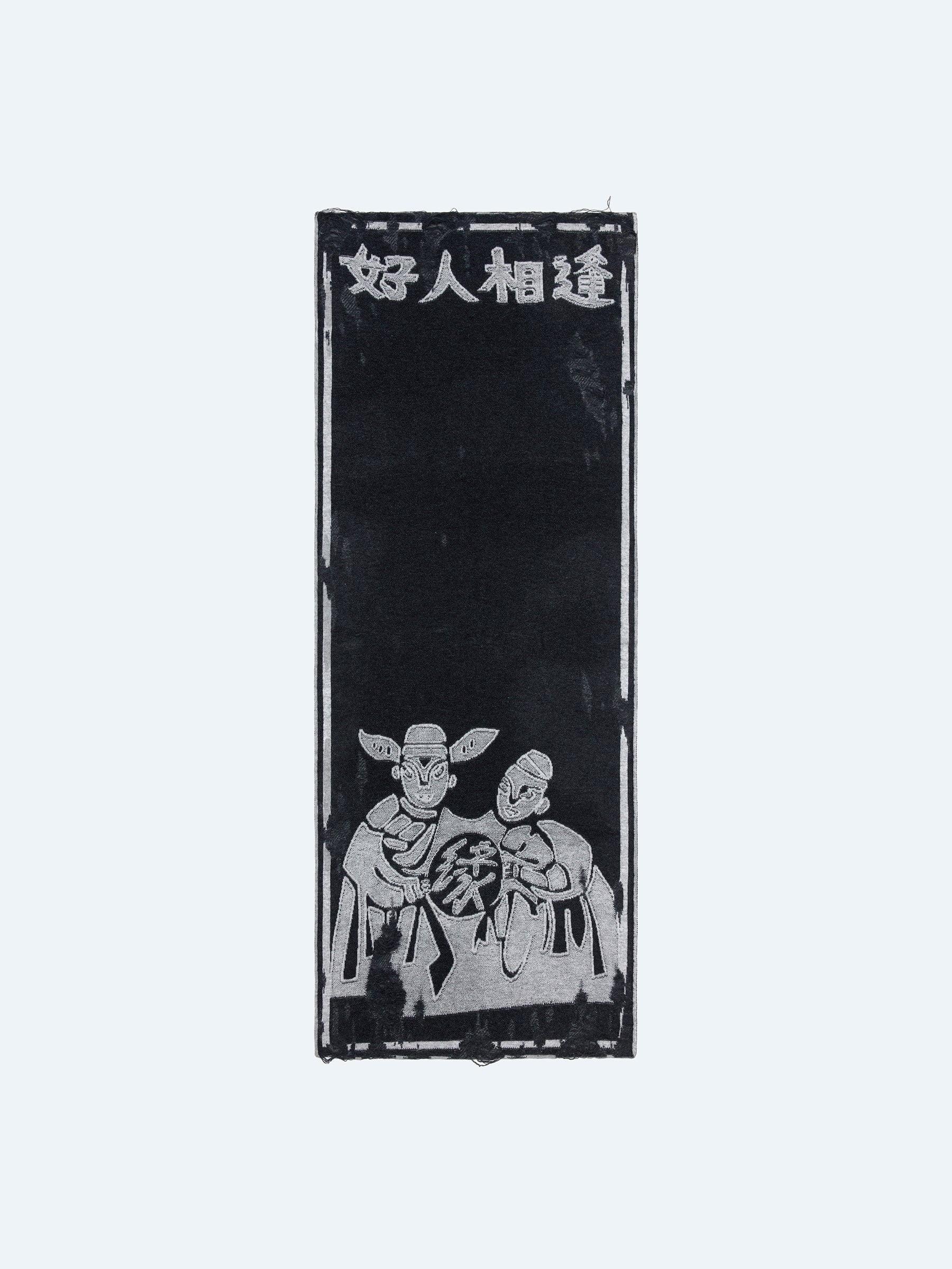 GREY JIAMAZHI PATTERN TEXTURE SCARF