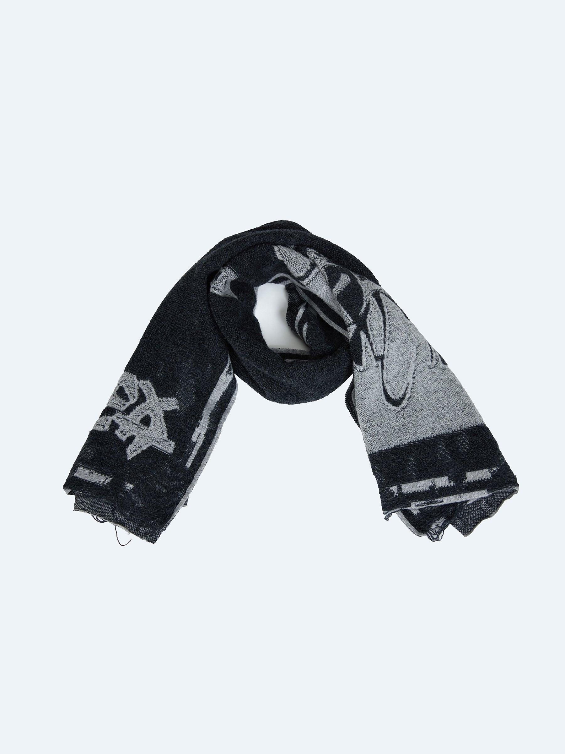 GREY JIAMAZHI PATTERN TEXTURE SCARF