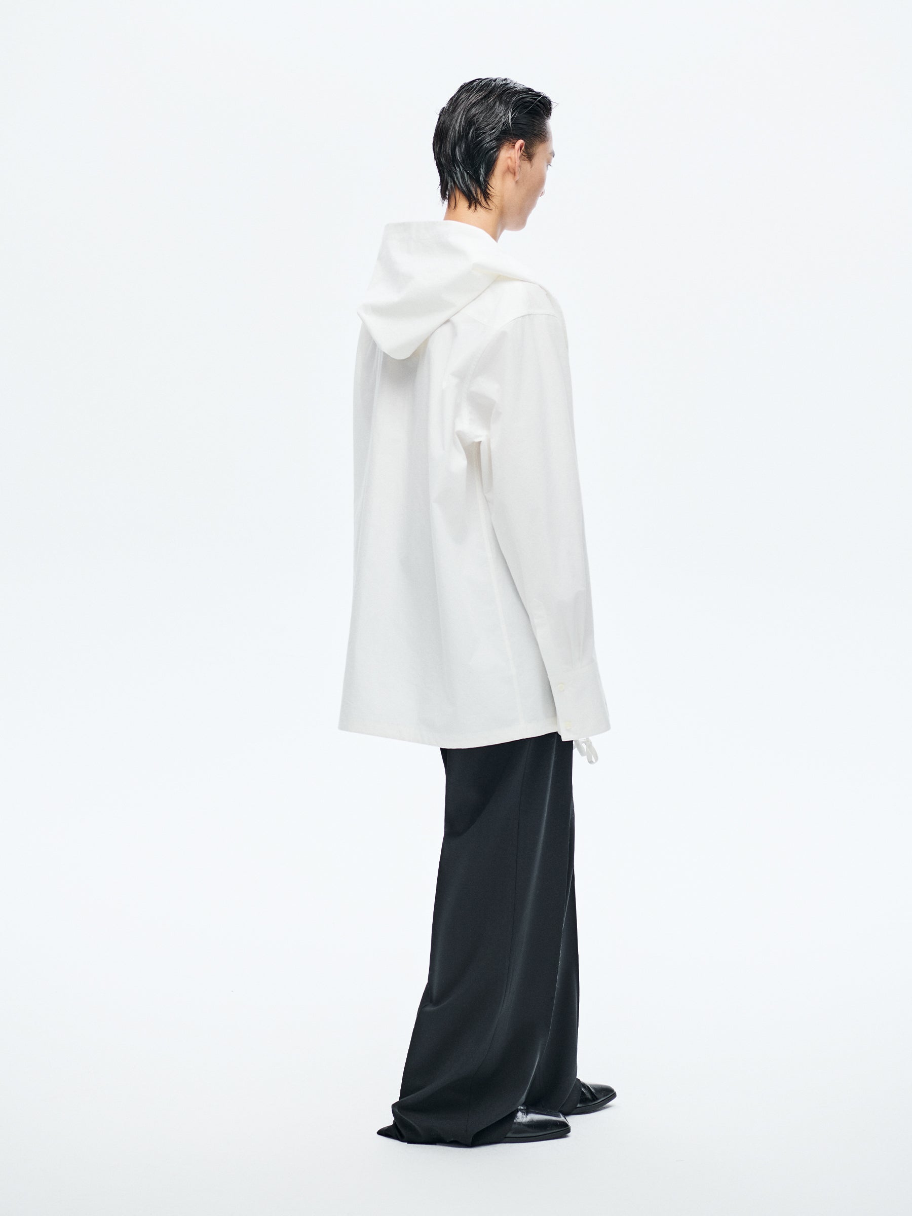 OFF-WHITE HOODED LONG SHIRT