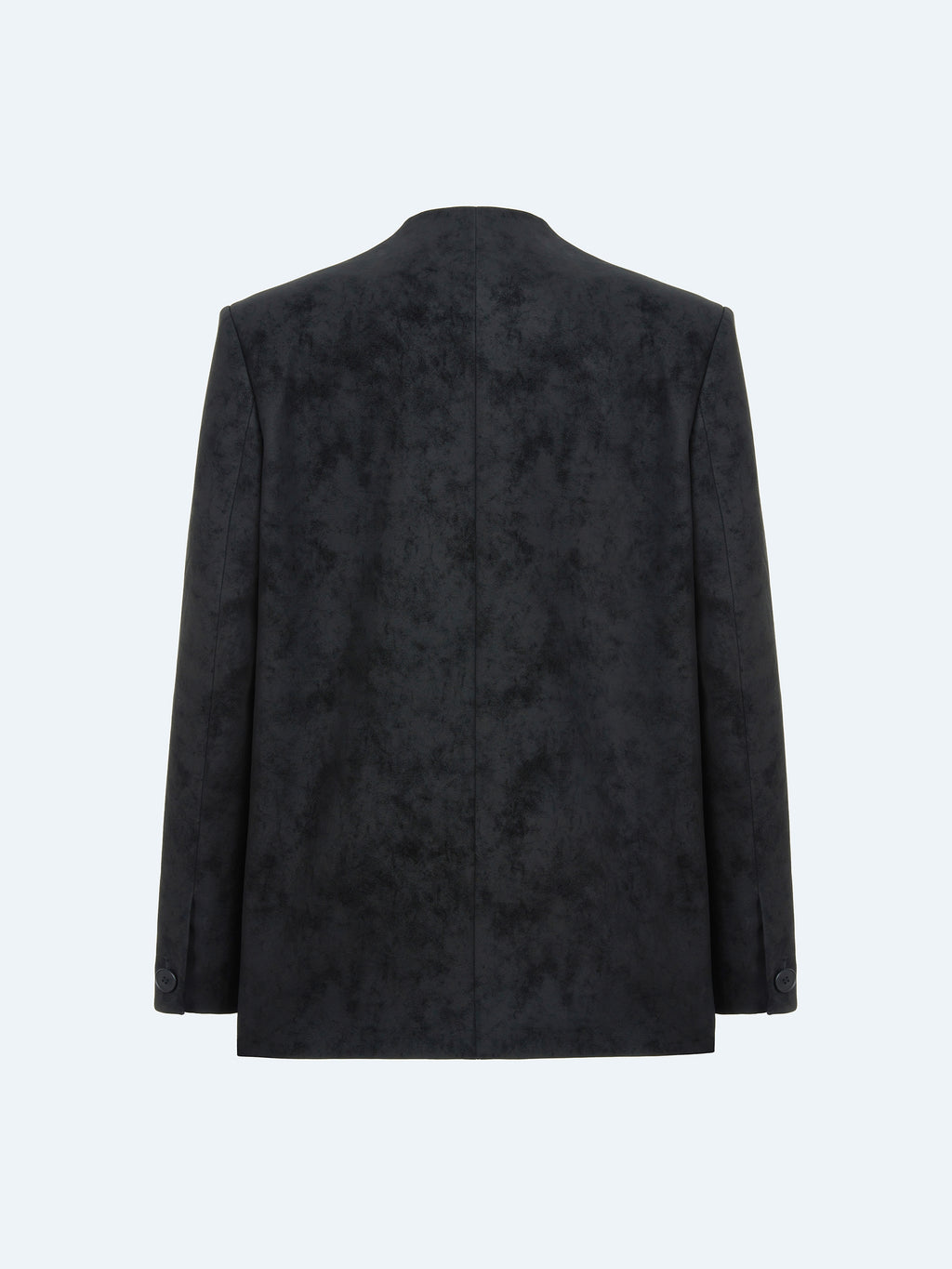 BLACK SUEDE COLLARLESS BLAZER
