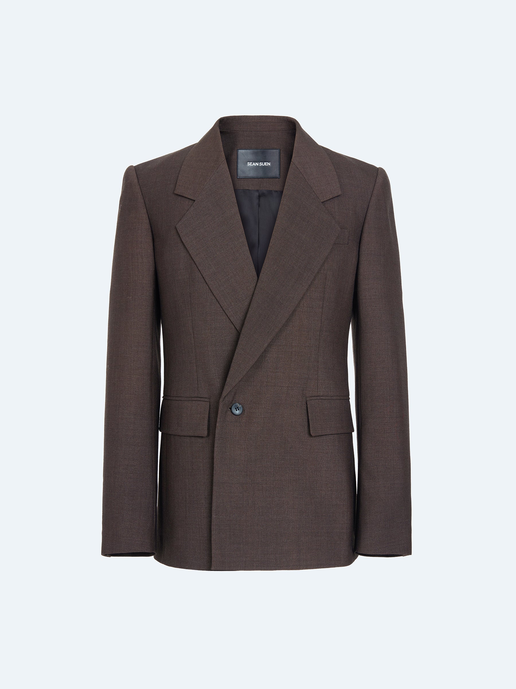 DARK BROWN WOOL BLAZER