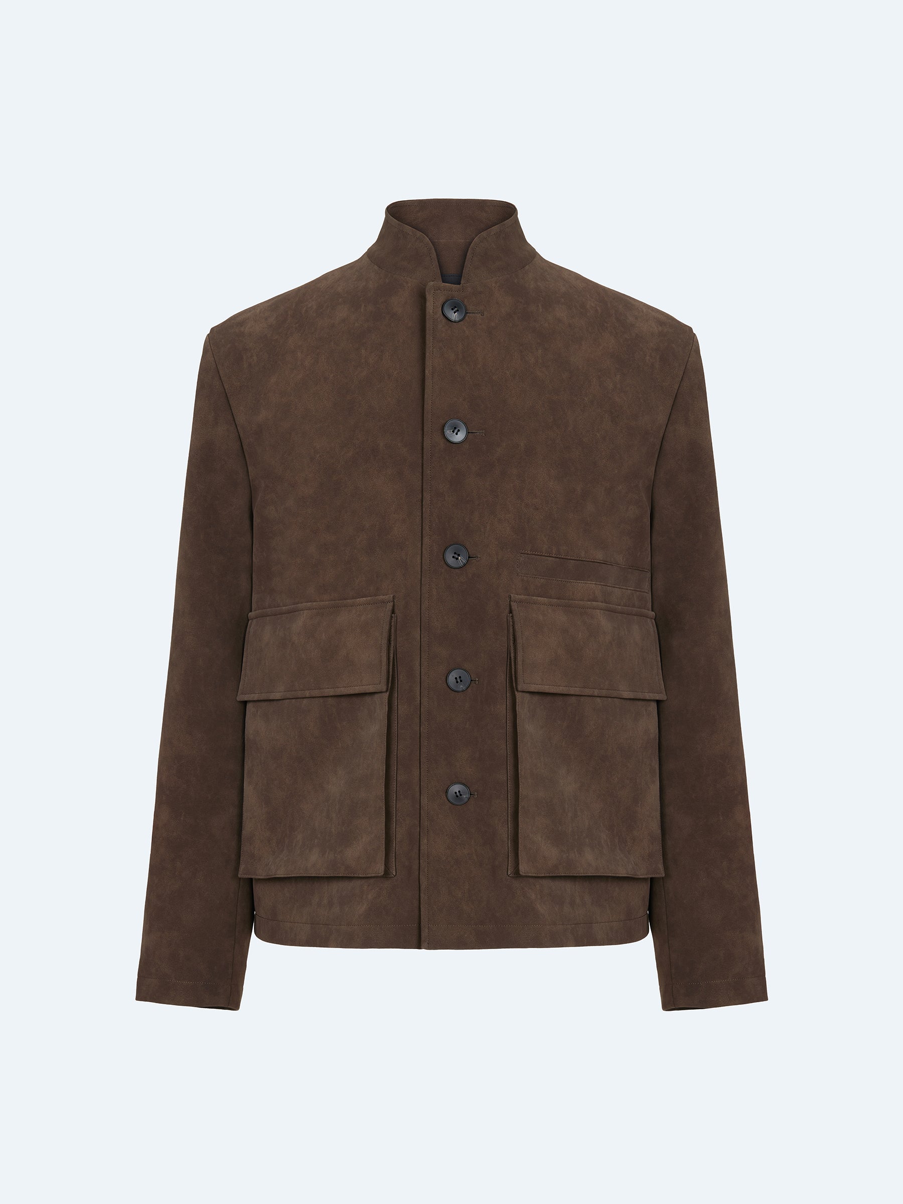 BROWN SUEDE FIELD JACKET
