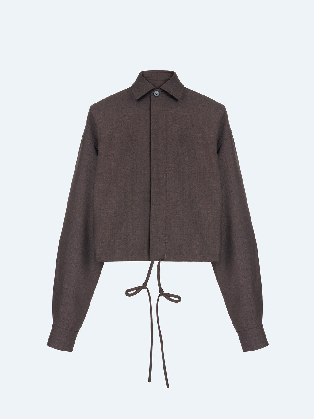 DARK BROWN DRAWSTRING JACKET