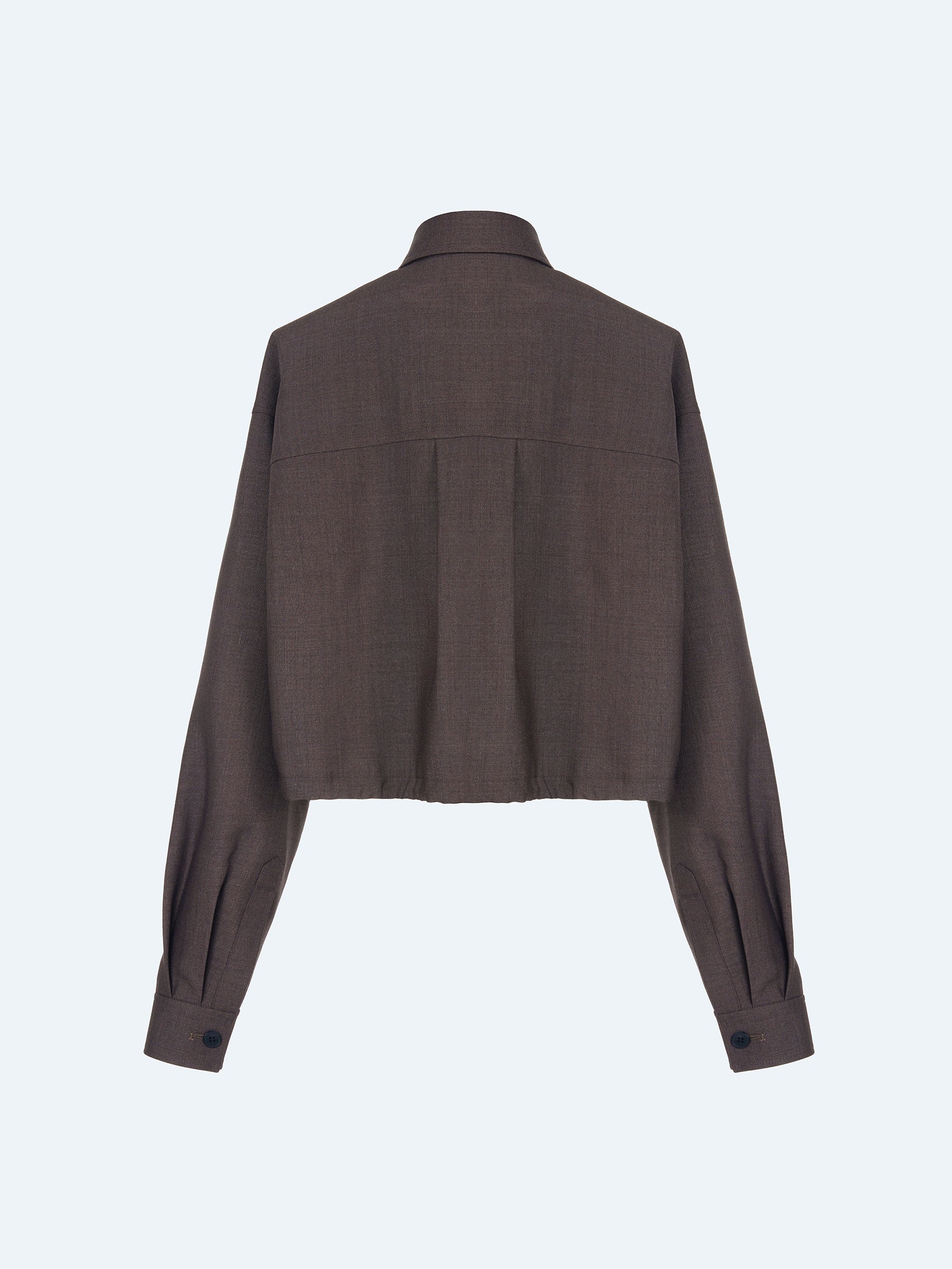 DARK BROWN DRAWSTRING JACKET