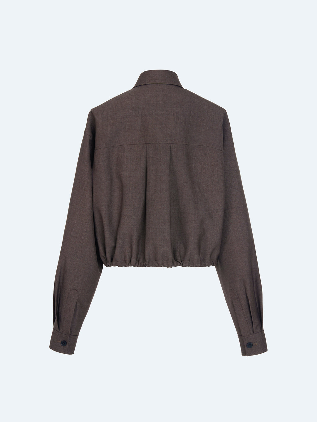 DARK BROWN DRAWSTRING JACKET