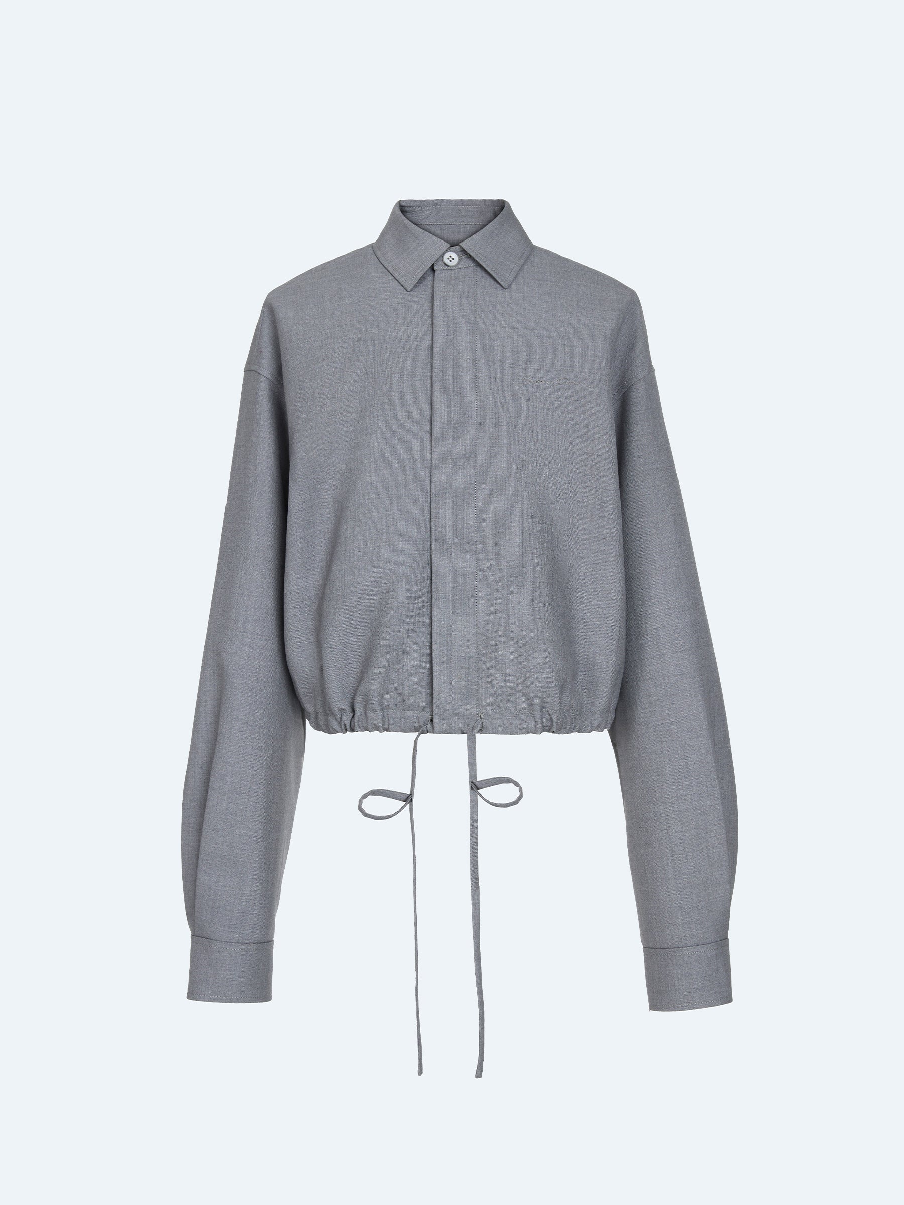 GREY DRAWSTRING JACKET