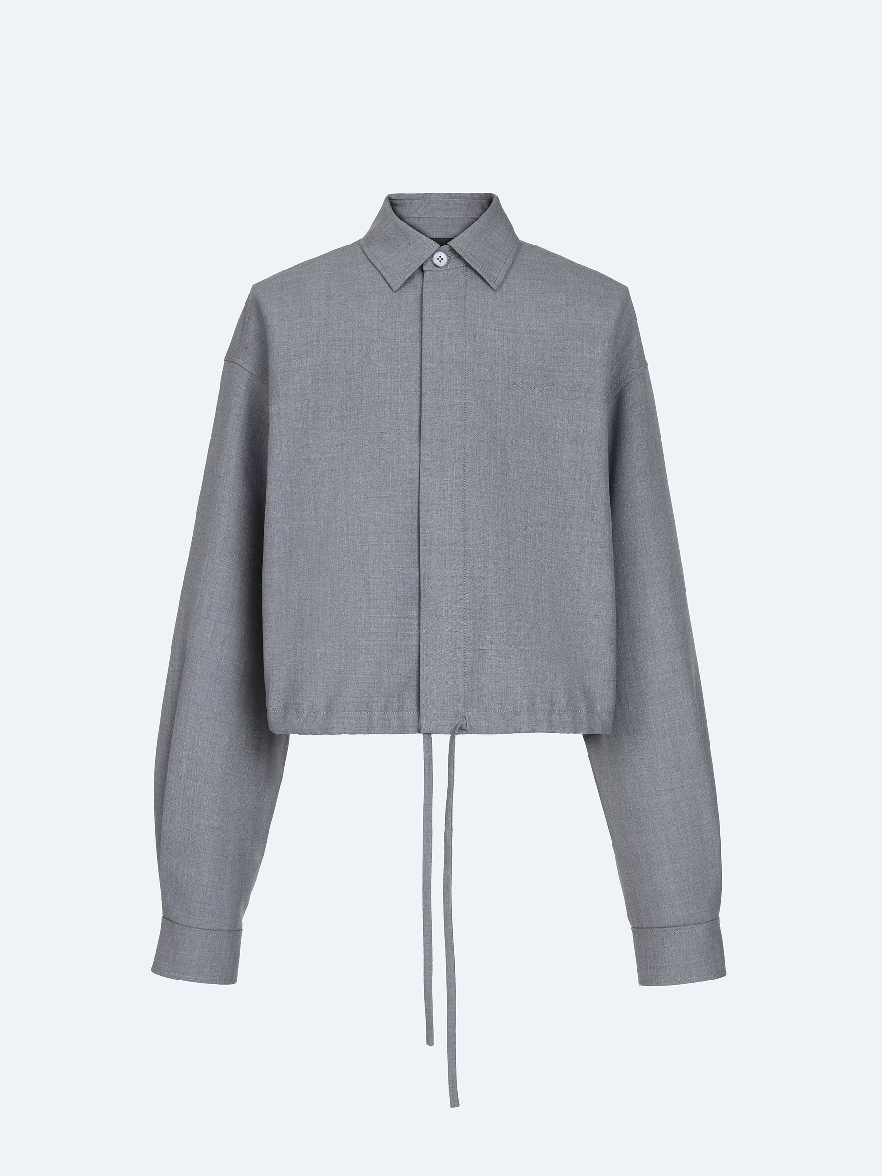 GREY DRAWSTRING JACKET