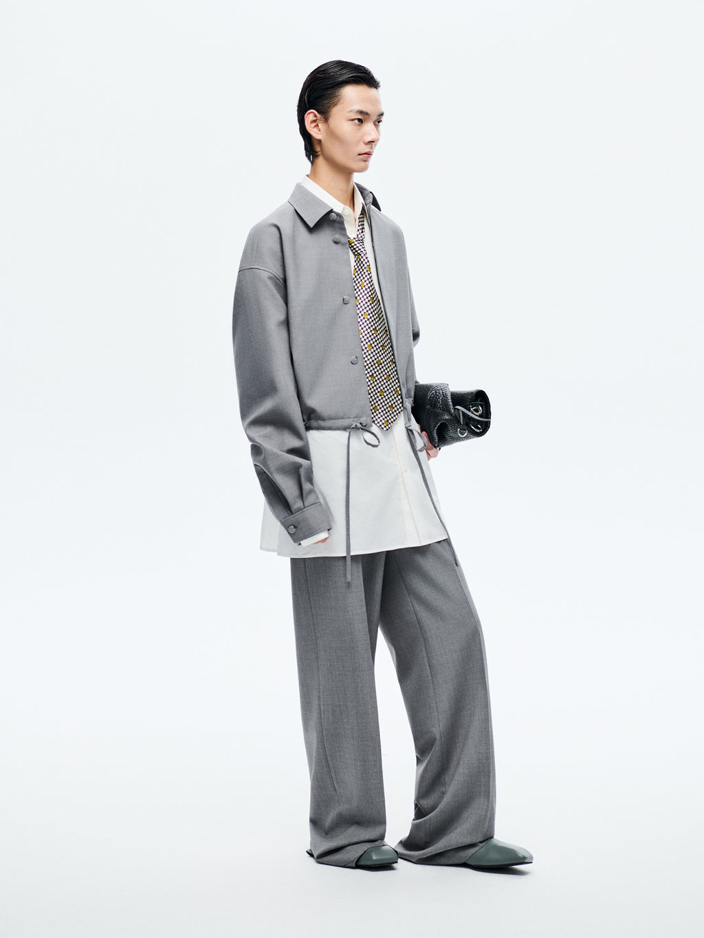 GREY DRAWSTRING JACKET