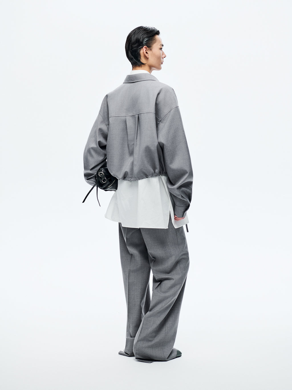 GREY DRAWSTRING JACKET