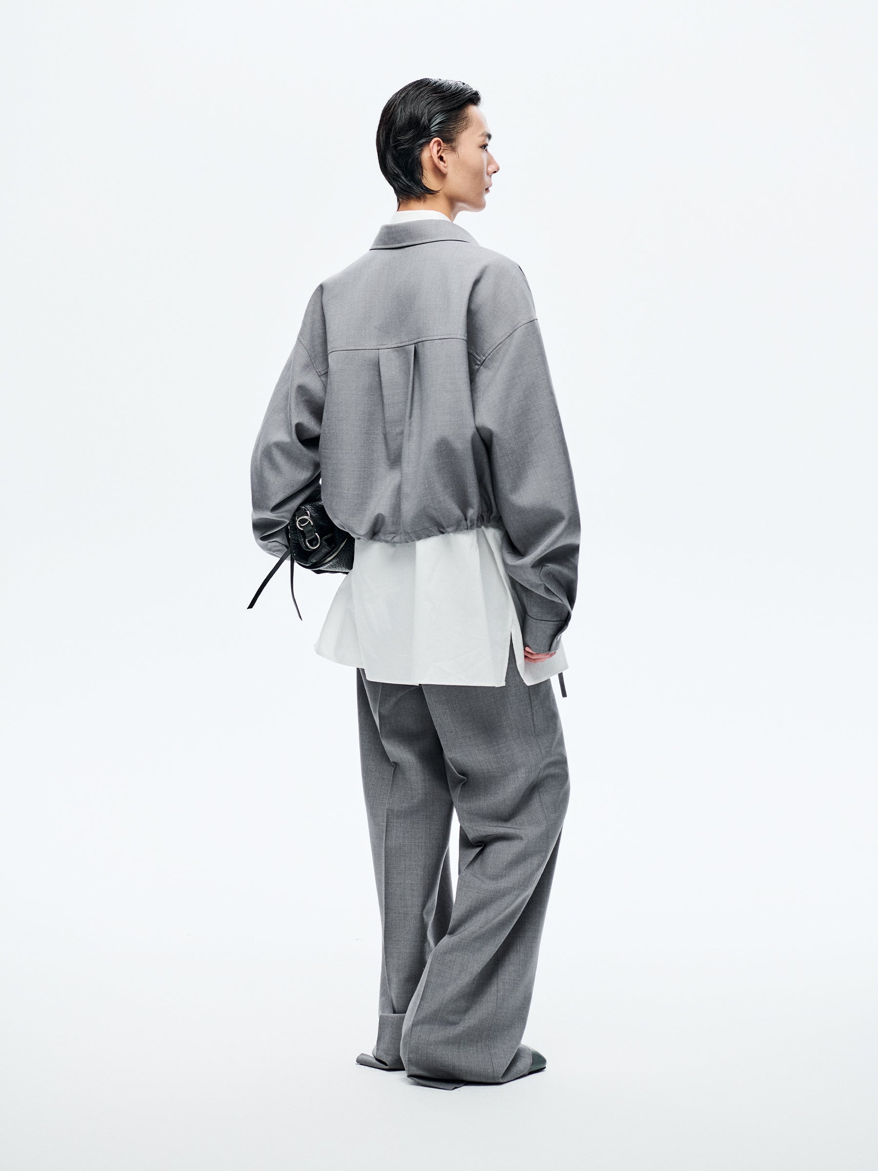 GREY DRAWSTRING JACKET