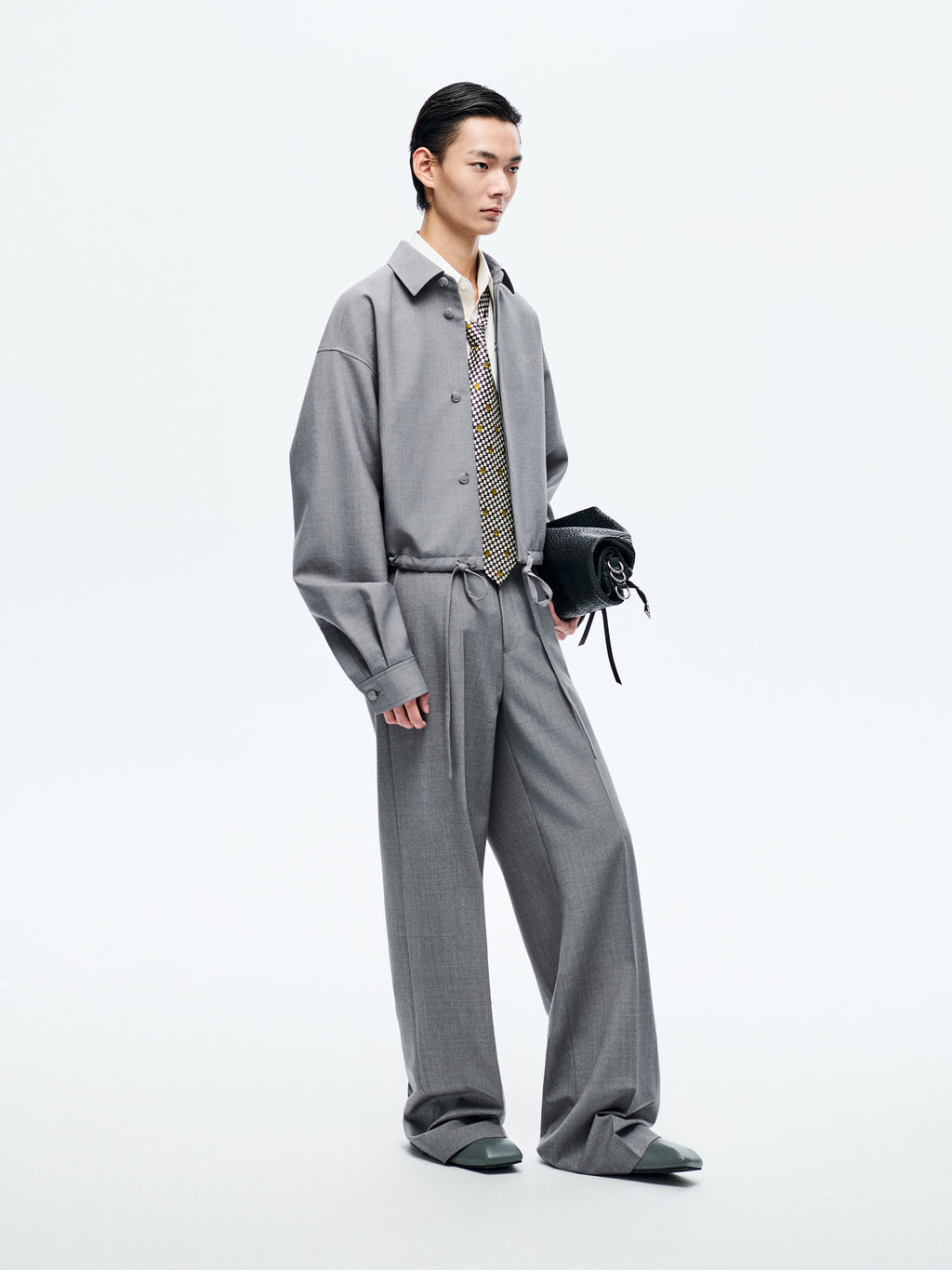 GREY DRAWSTRING JACKET