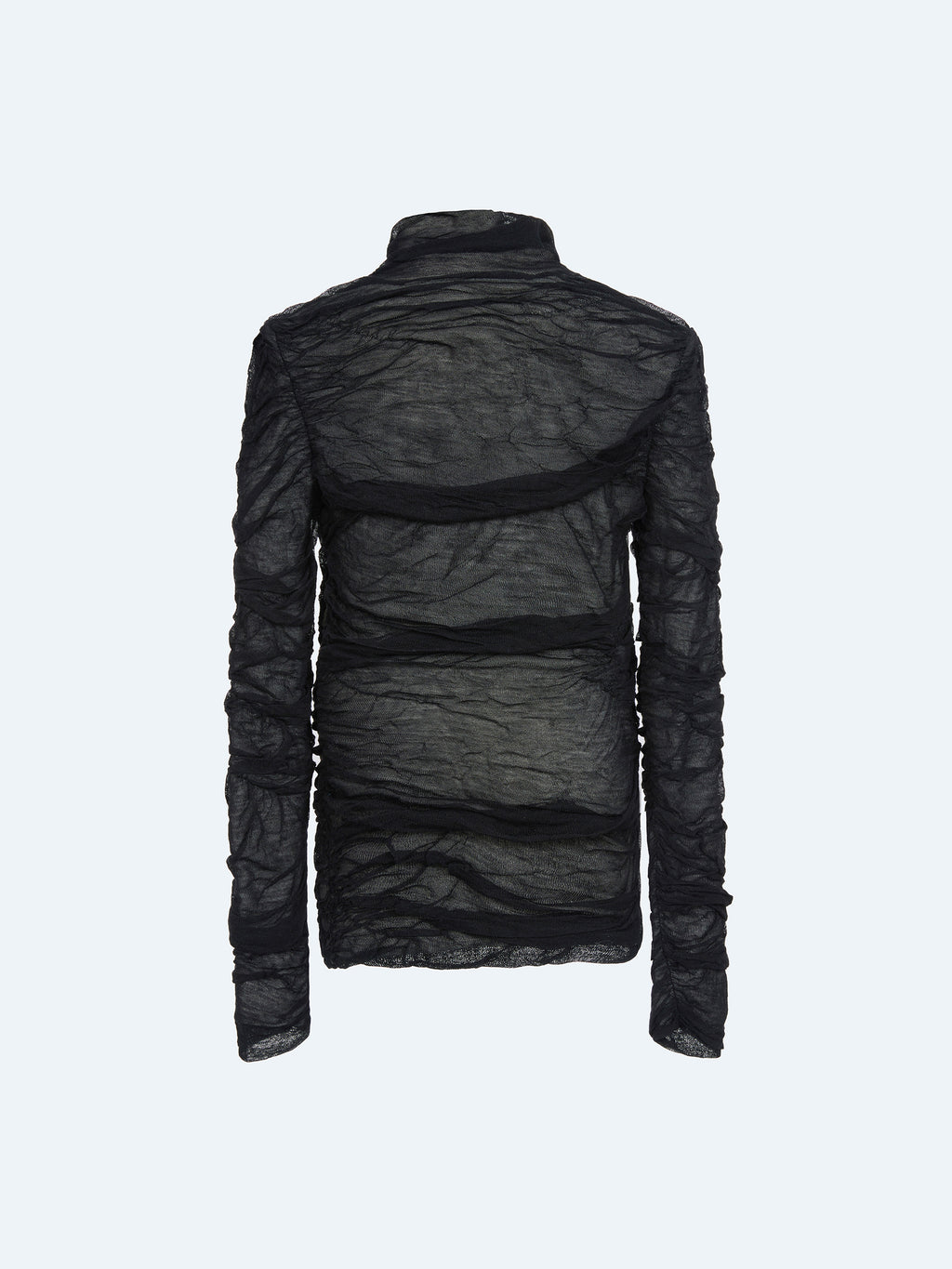 BLACK SILK TURTLENECK SWEATER