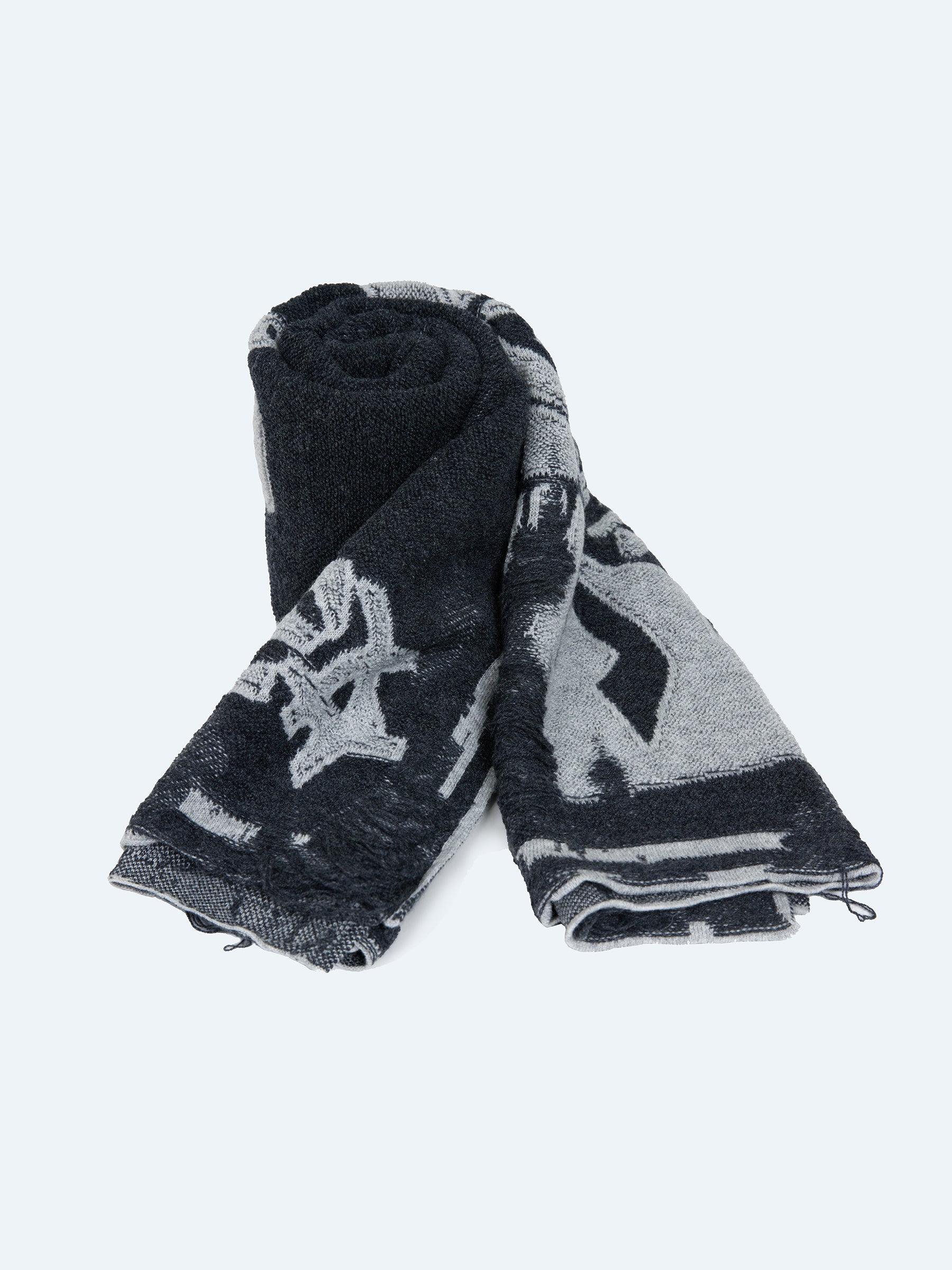 GREY JIAMAZHI PATTERN TEXTURE SCARF