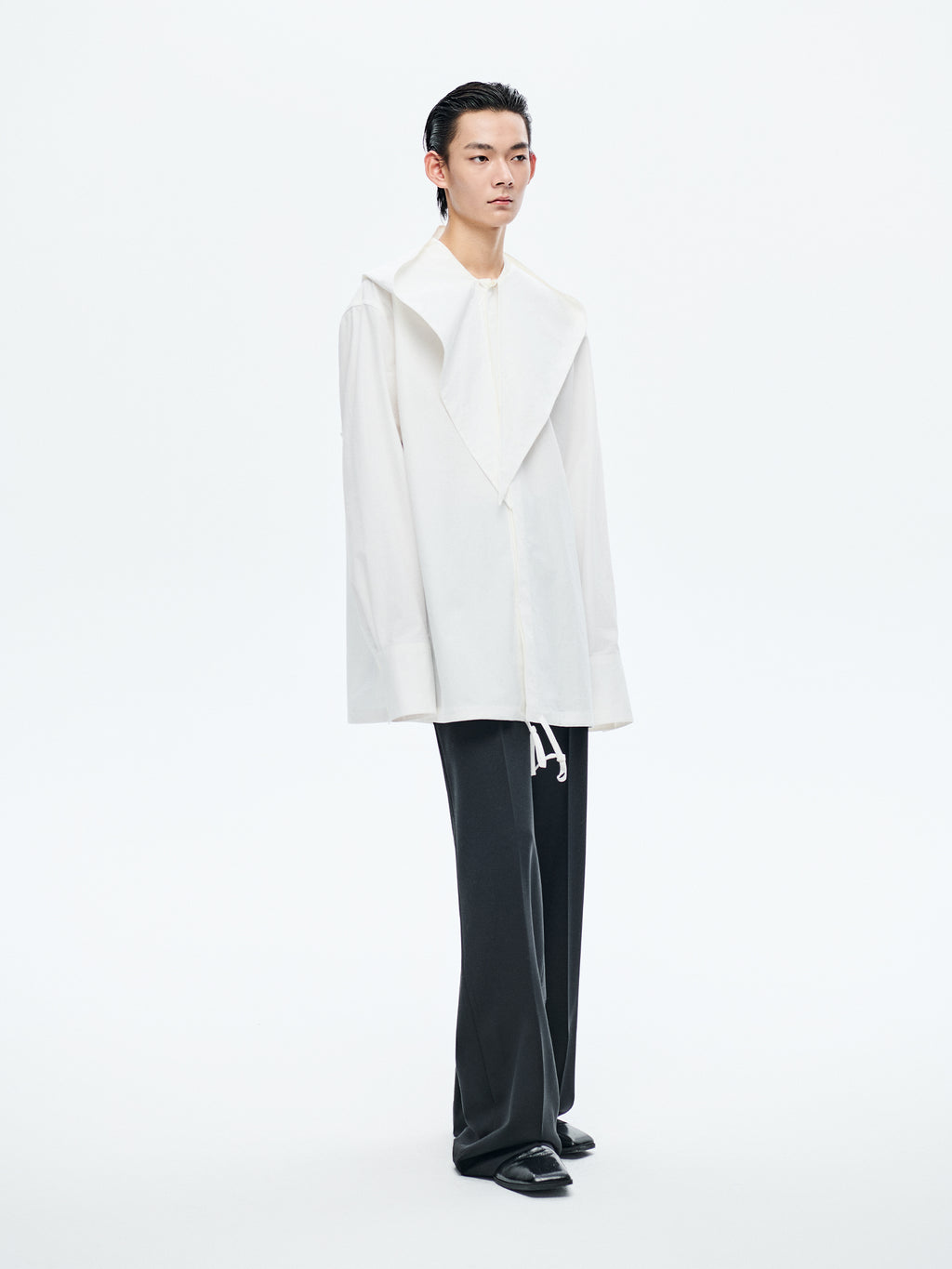 OFF-WHITE HOODED LONG SHIRT