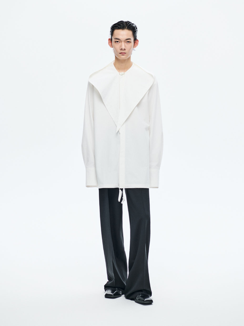 OFF-WHITE HOODED LONG SHIRT
