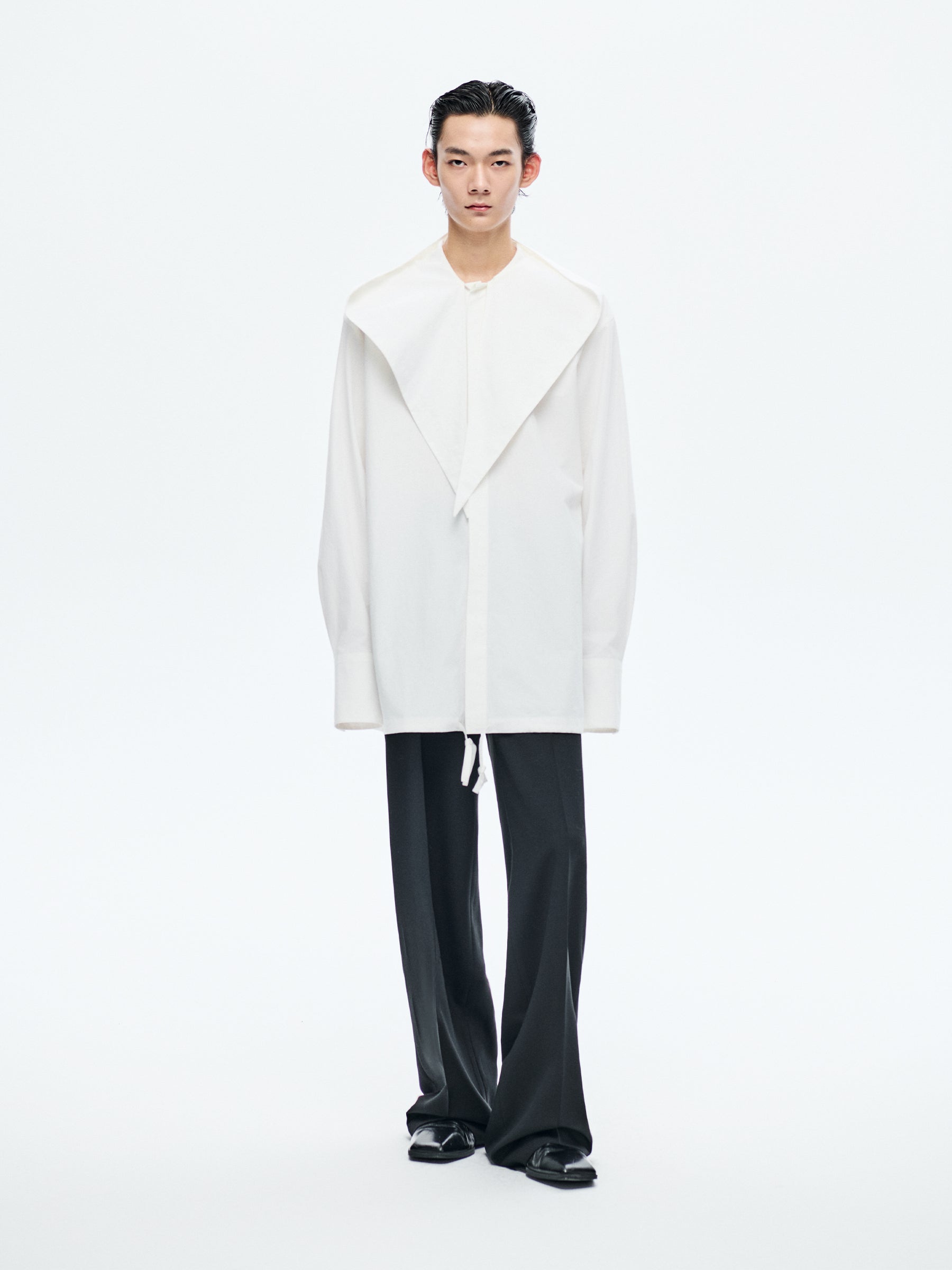 OFF-WHITE HOODED LONG SHIRT