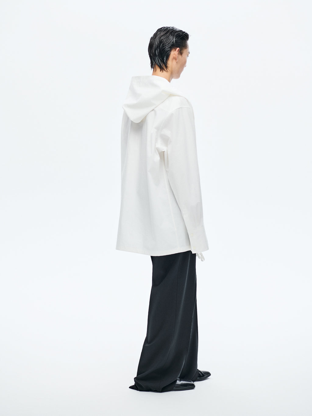 OFF-WHITE HOODED LONG SHIRT