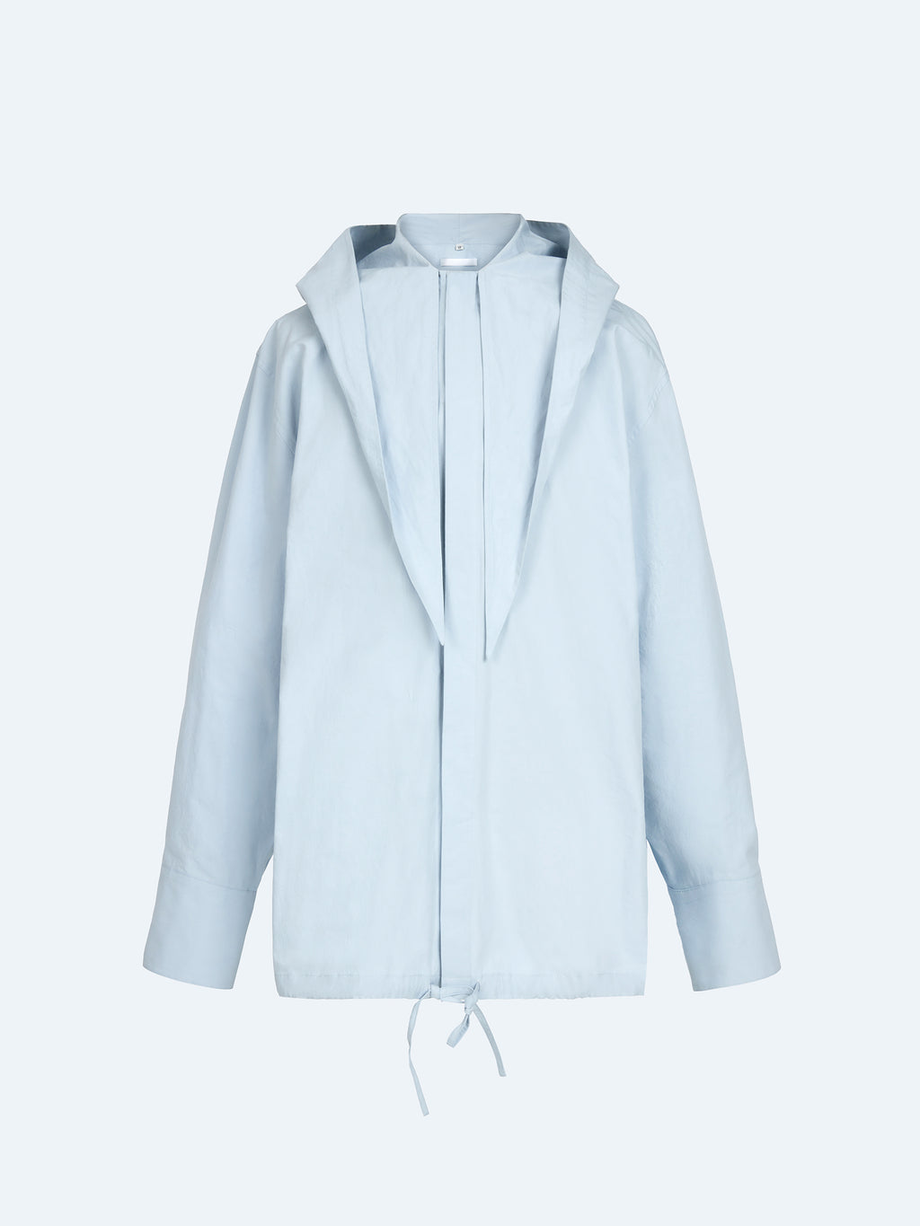 LIGHT BLUE HOODED LONG SHIRT