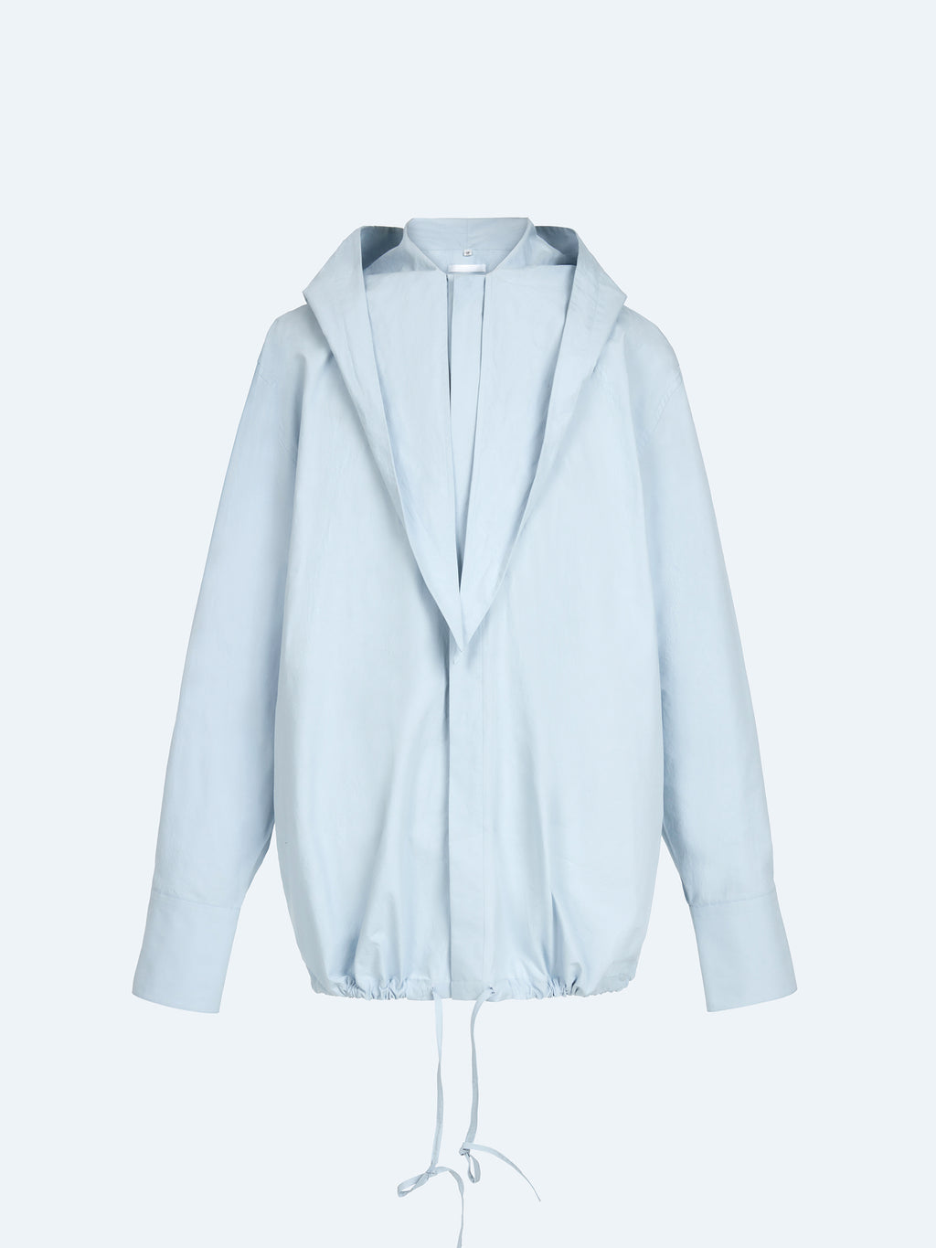 LIGHT BLUE HOODED LONG SHIRT