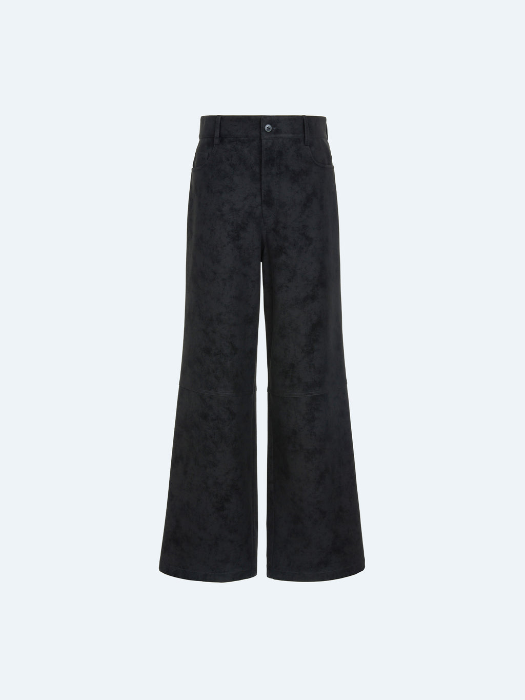 BLACK SUEDE FIVE-POCKET TROUSERS