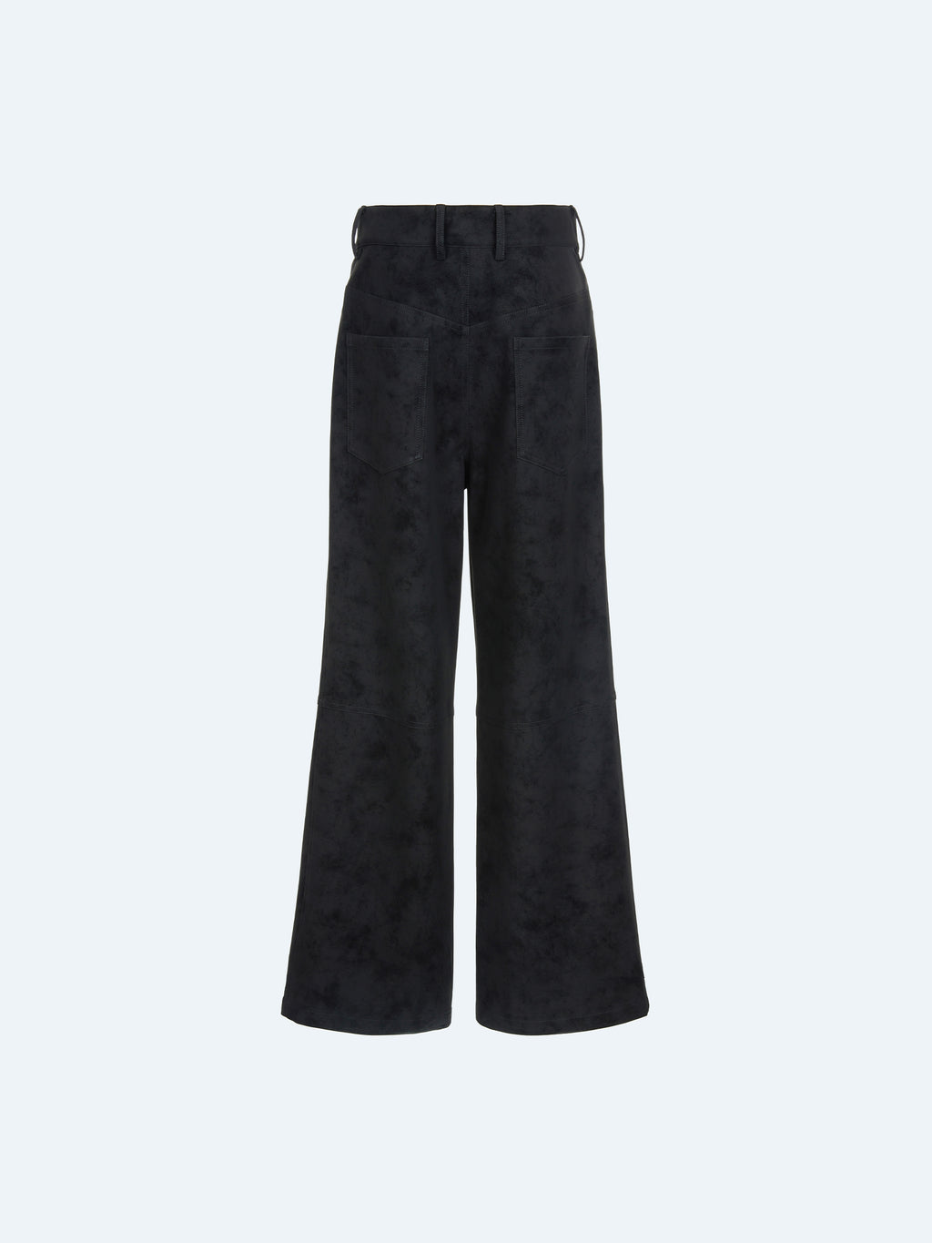 BLACK SUEDE FIVE-POCKET TROUSERS