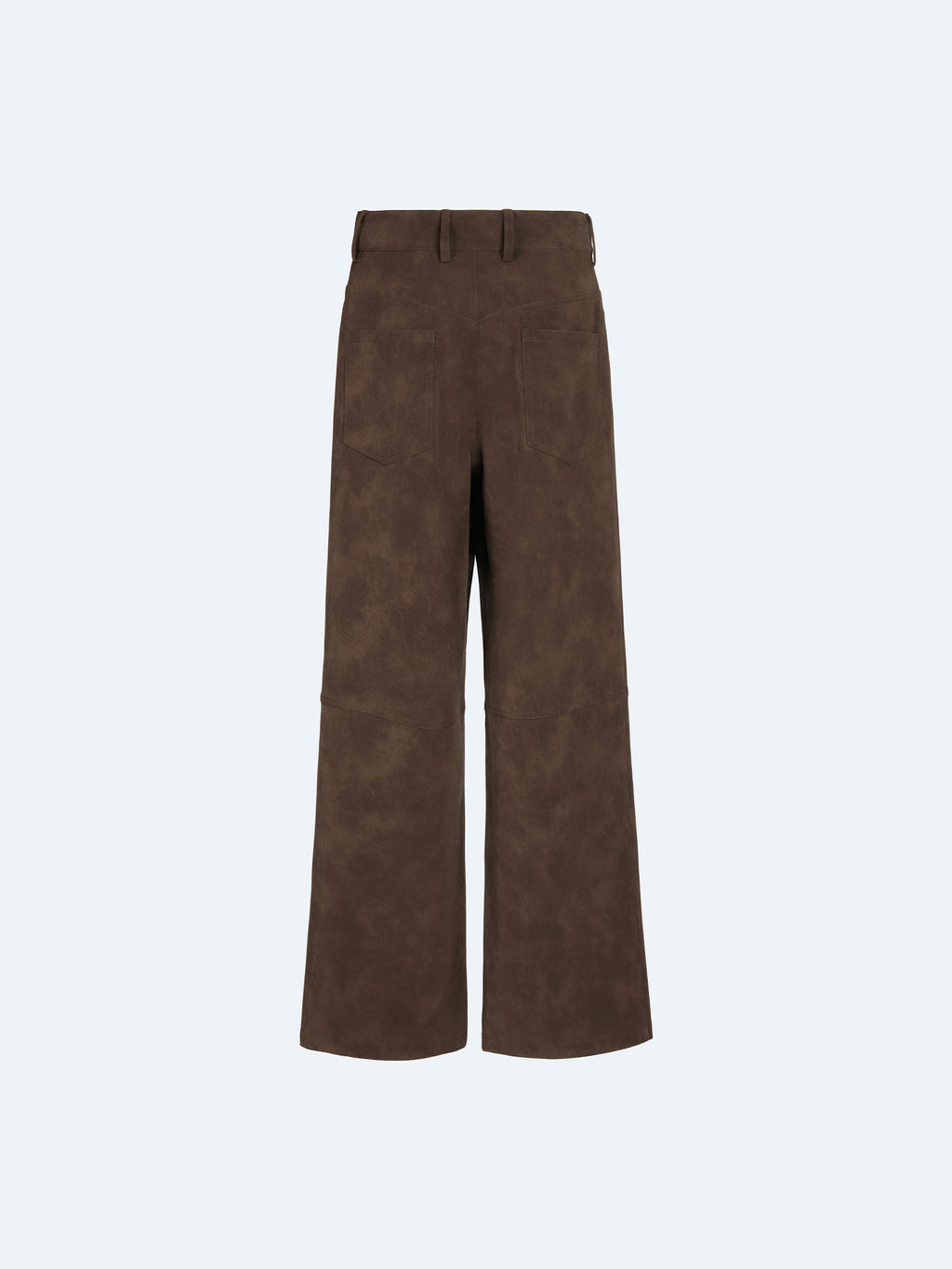 BROWN SUEDE FIVE-POCKET TROUSERS